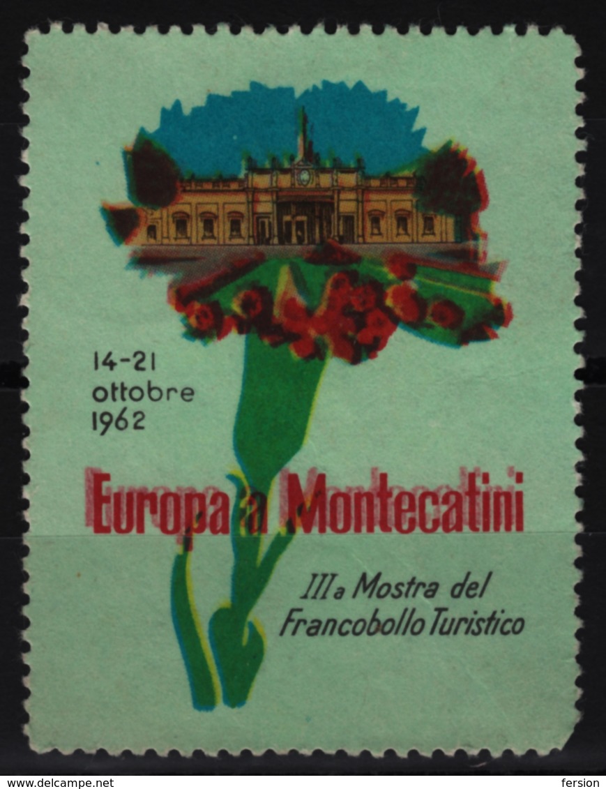 Bath Spa Hydrotherapy Tourism Stamp Exhibition - FLOWER Carnation ITALY MONTECATINI  1962 - Bäderwesen