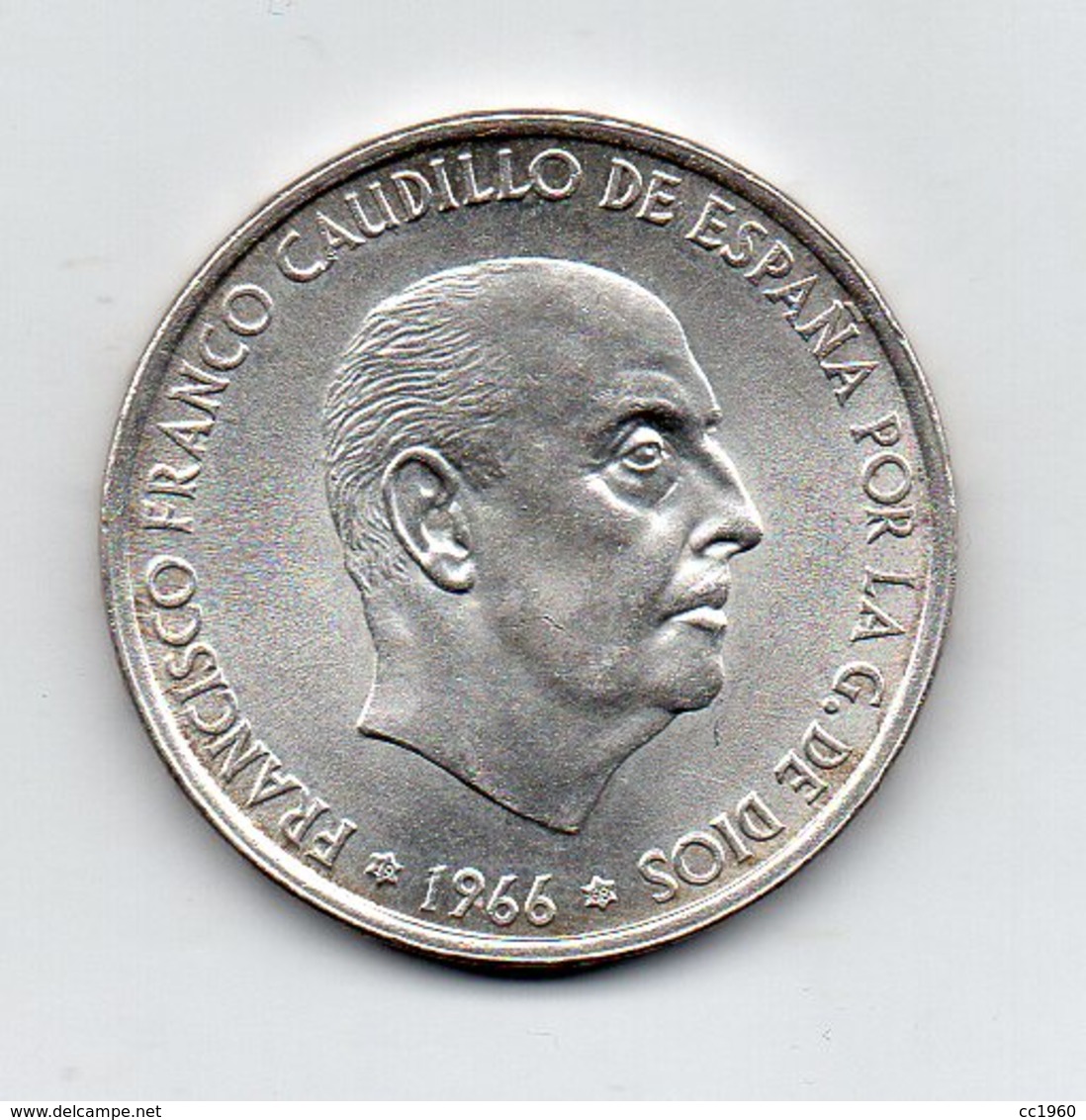 Spagna - 1966 - 100 Pesetas -  Argento - (FDC9564) - 100 Pesetas