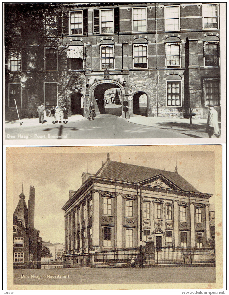 Den Haag (s'gravenhage) Mauritshuis Poort Binnenhof  2 CARTES - Den Haag ('s-Gravenhage)