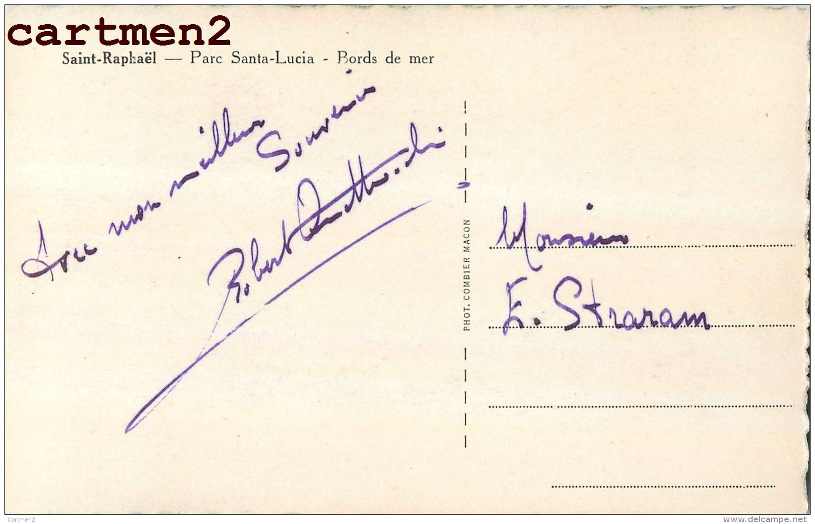 AUTOGRAPHE DEDICACE ROBERT ? WALTER STRARAM MUSIQUE OPERA CHEF ORCHESTRE MUSICIEN COMEDIEN THEATRE - Other & Unclassified