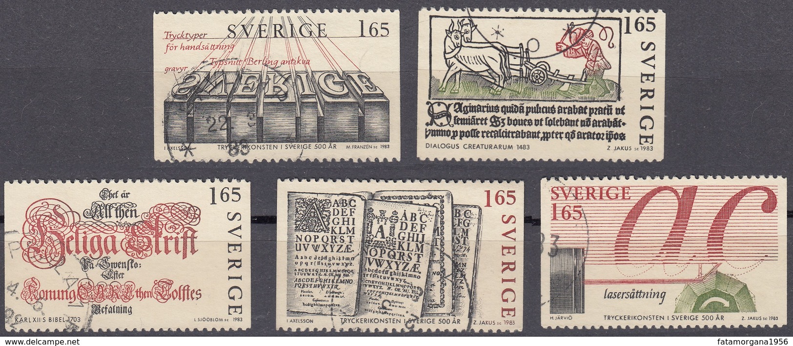 SWEDEN - SVEZIA - SVERIGE - 1983 - Serie Completa Obliterata Yvert 1201/1205; 5 Valori. - Oblitérés