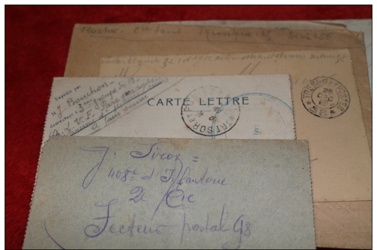 Lot De 5  Lettres De Poilus  Adressées à Un électricien Du Casino De Vichy; - 1914-18