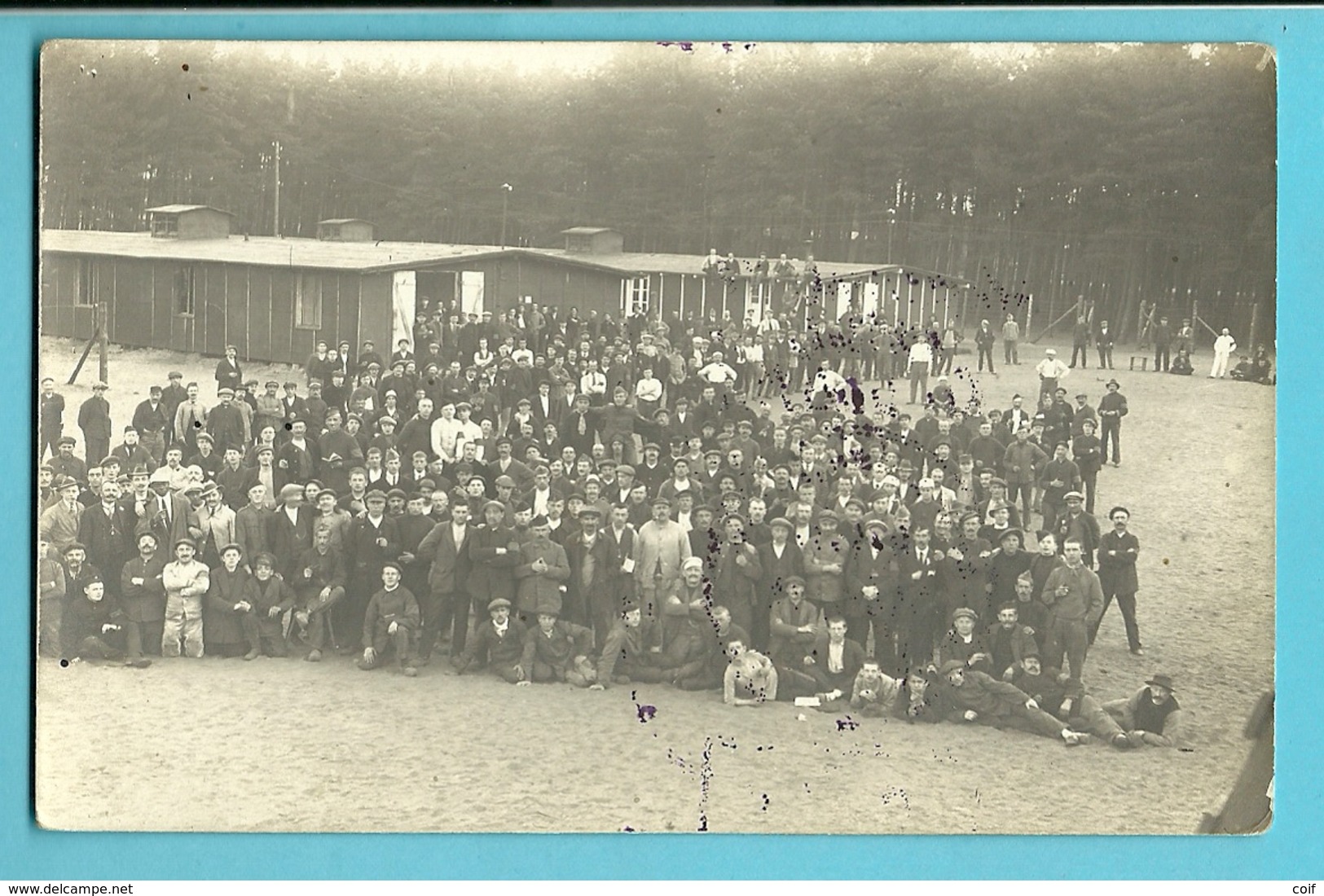 Foto-kaart Van Sennelager Bei Paderborn Met Stempel GEPRUFT, Naar VERVIERS - Prisoners