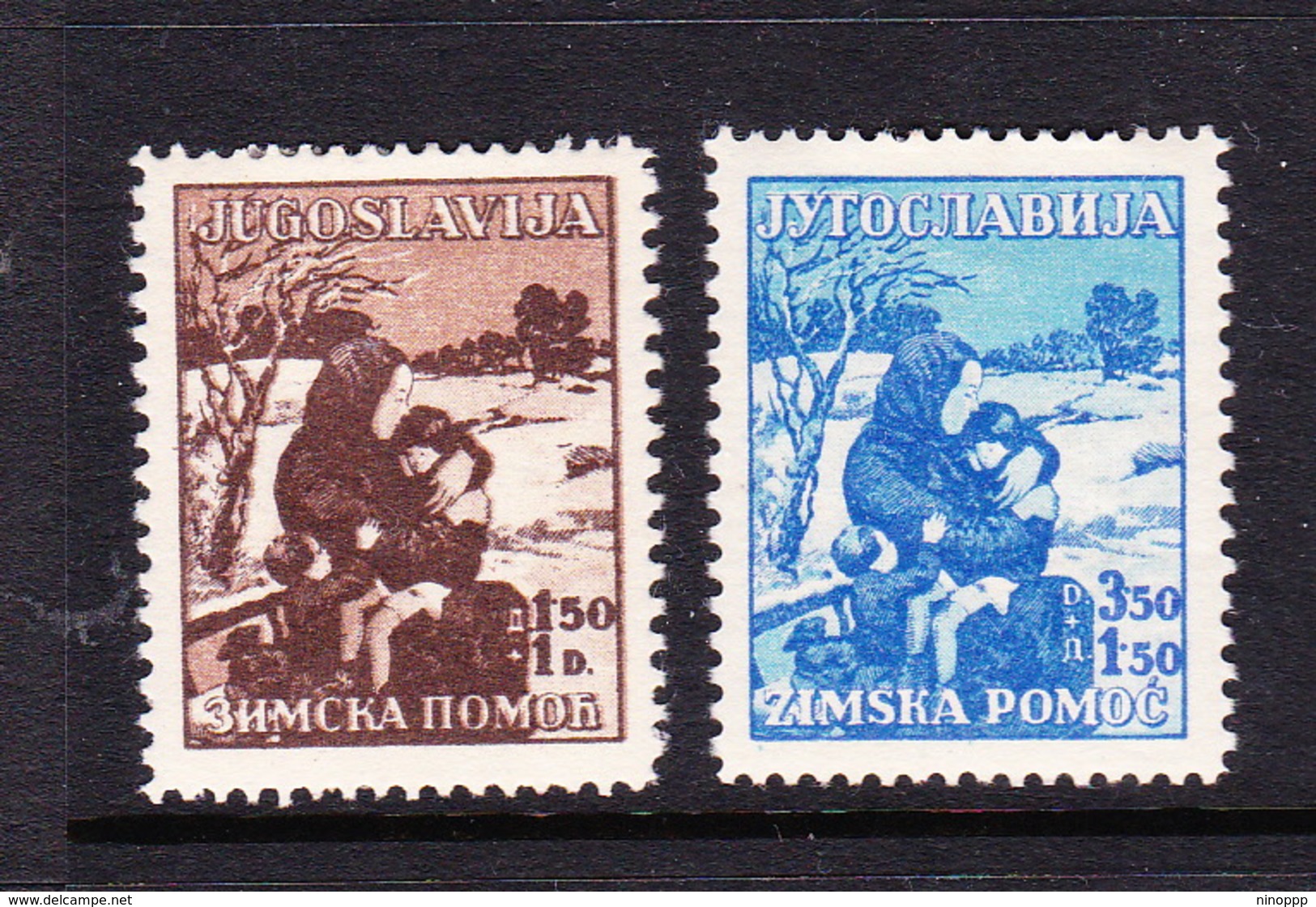 Yugoslavia SG 339-340 1935 Winter Relief Fund,mint Hinged - Used Stamps