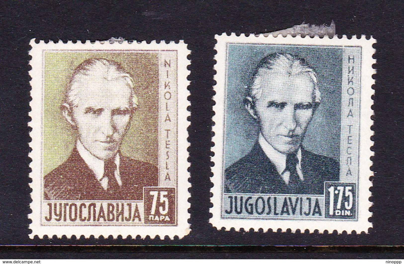 Yugoslavia SG 345-346 1936 80th Birthday Of Dr Tesla,mint Hinged - Used Stamps