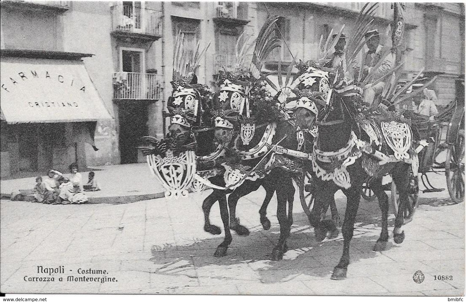 Napoli -Costume, Carrozza A Montevergine - Napoli