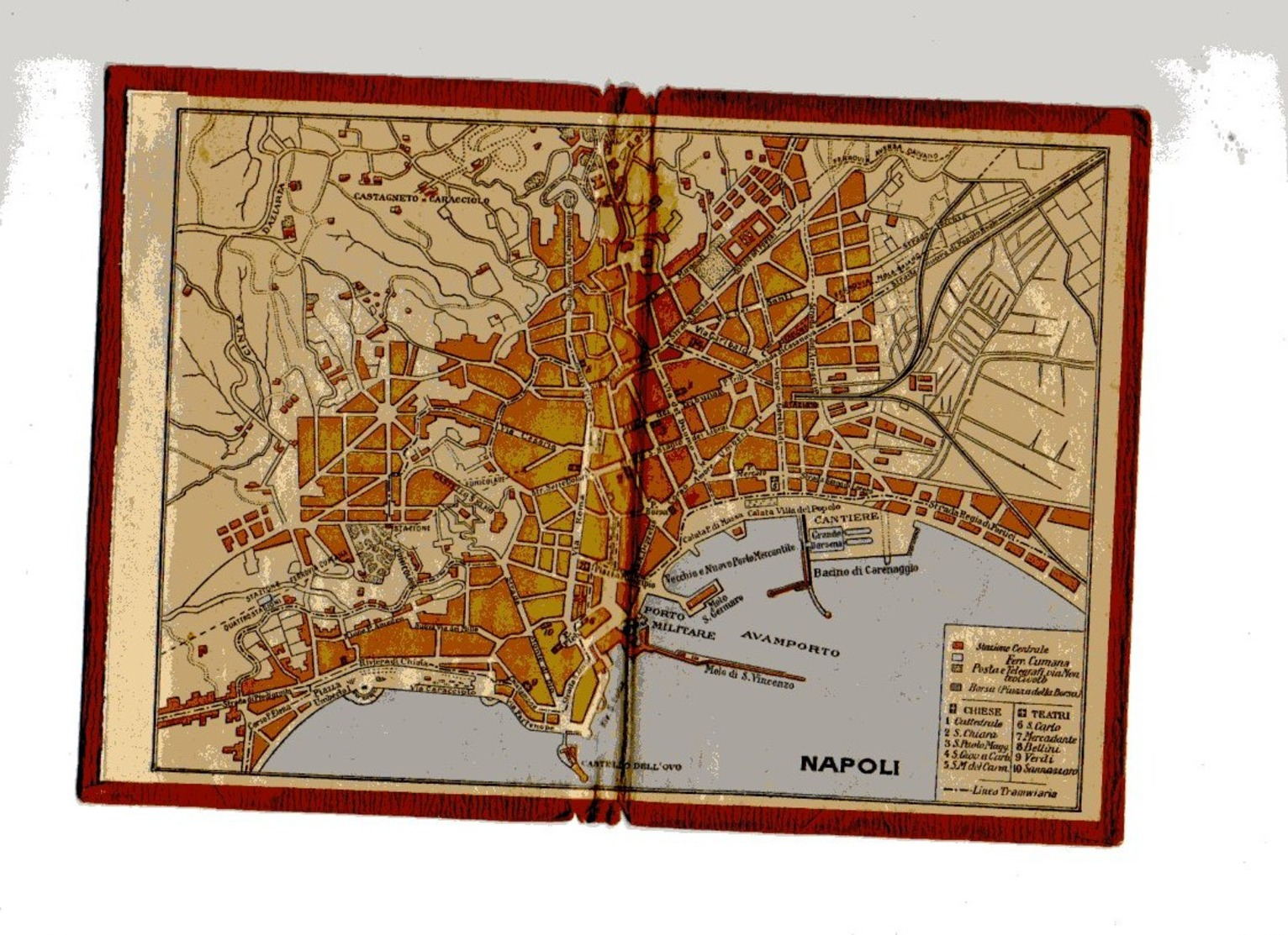 3430A   PLAN D NAPLES   CARTONNE 191??????? - Autres & Non Classés