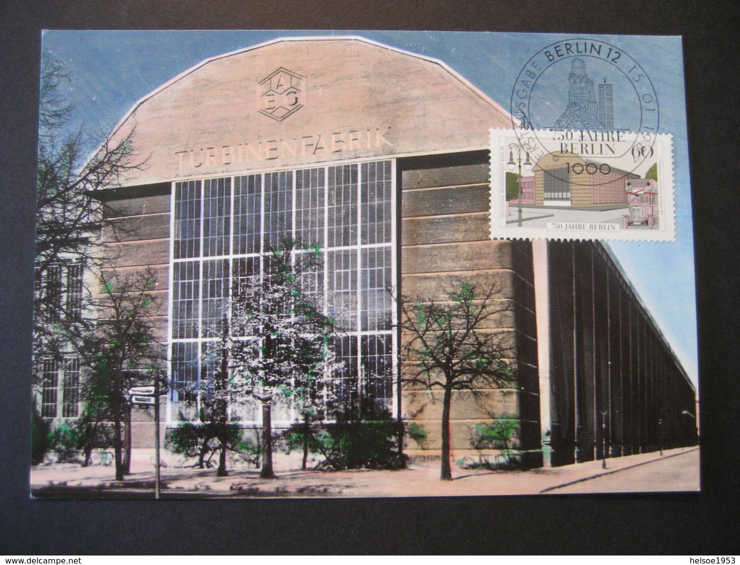 Deutschland Westberlin Maxicard 1987- FDC Maxicard 750 Jahre Berlin - Maximumkarten (MC)