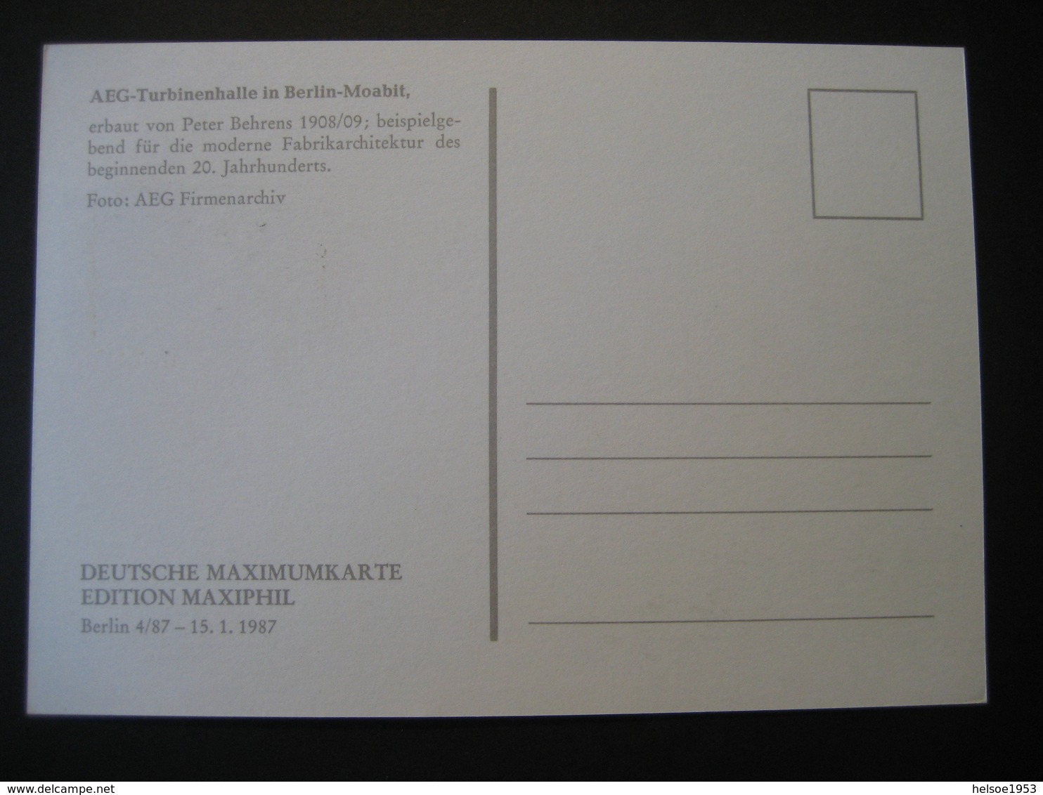 Deutschland Westberlin Maxicard 1987- FDC Maxicard 750 Jahre Berlin - Maximum Cards