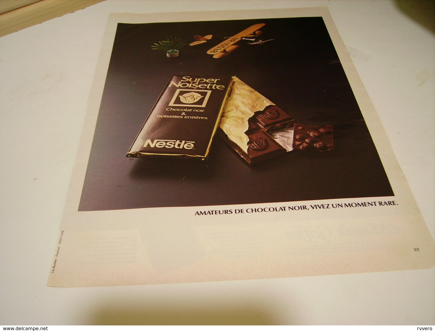 ANCIENNE PUBLICITE CHOCOLAT NESTLE 1980 - Posters