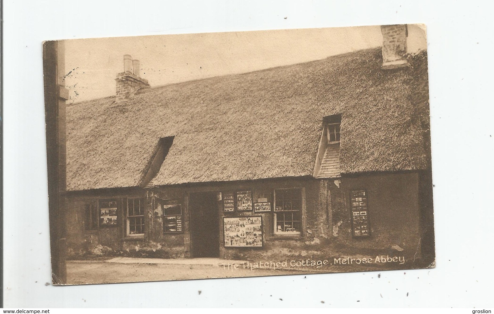 MELROSE ABBEY THE THATCHED COTTAGE 1912 - Roxburghshire