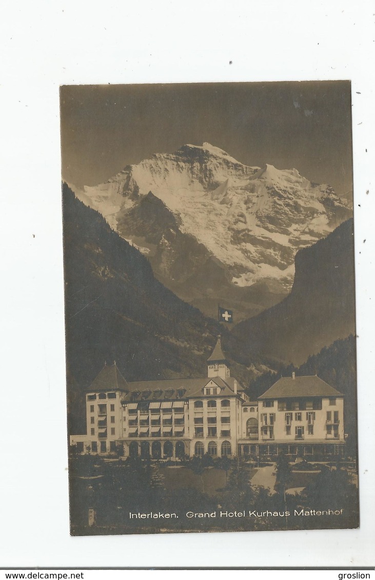 INTERLAKEN 8784 CARTE PHOTO GRAND HOTEL KURHAUS MATTENHOF - Matten Bei Interlaken