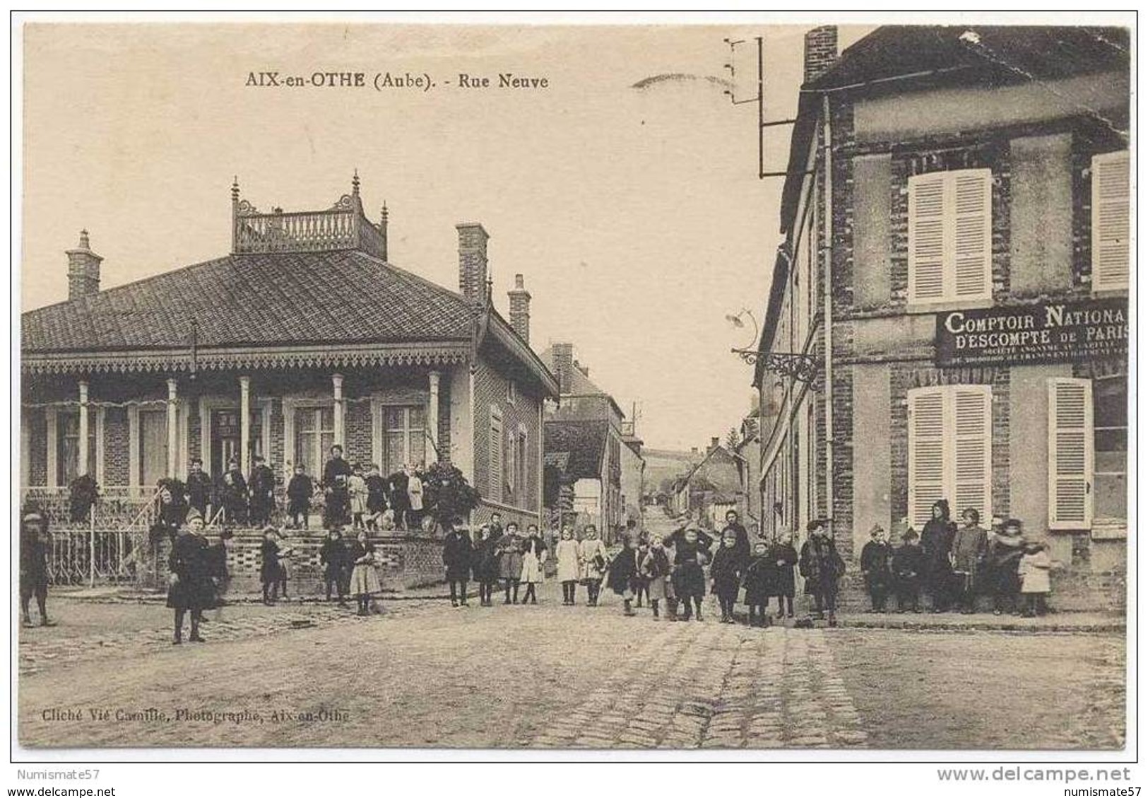 CPA AIX EN OTHE - Rue Neuve - Belle Animation - 29/04/1926 - Autres & Non Classés