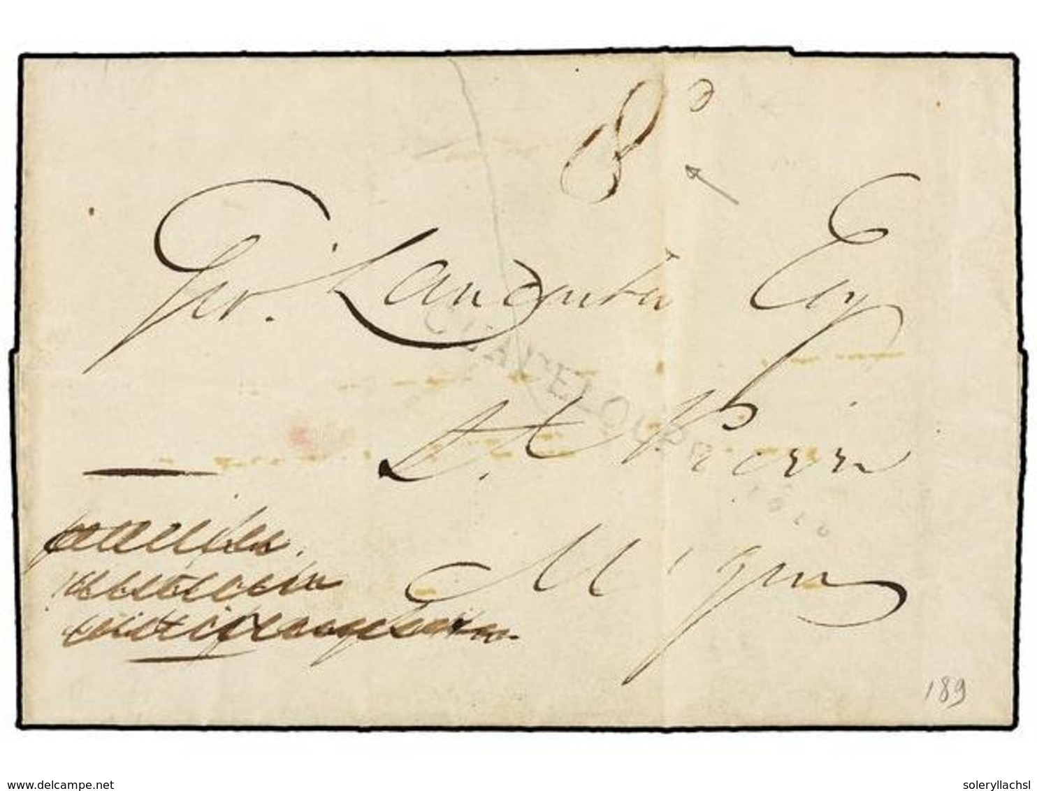 485 ANTIGUA. 1810 (18 June). <B>3rd BRITISH OCCUPATION OF GUADALOUPE.</B> ANTIGUA To MARTINIQUE. Entire Letter Sent Via  - Other & Unclassified