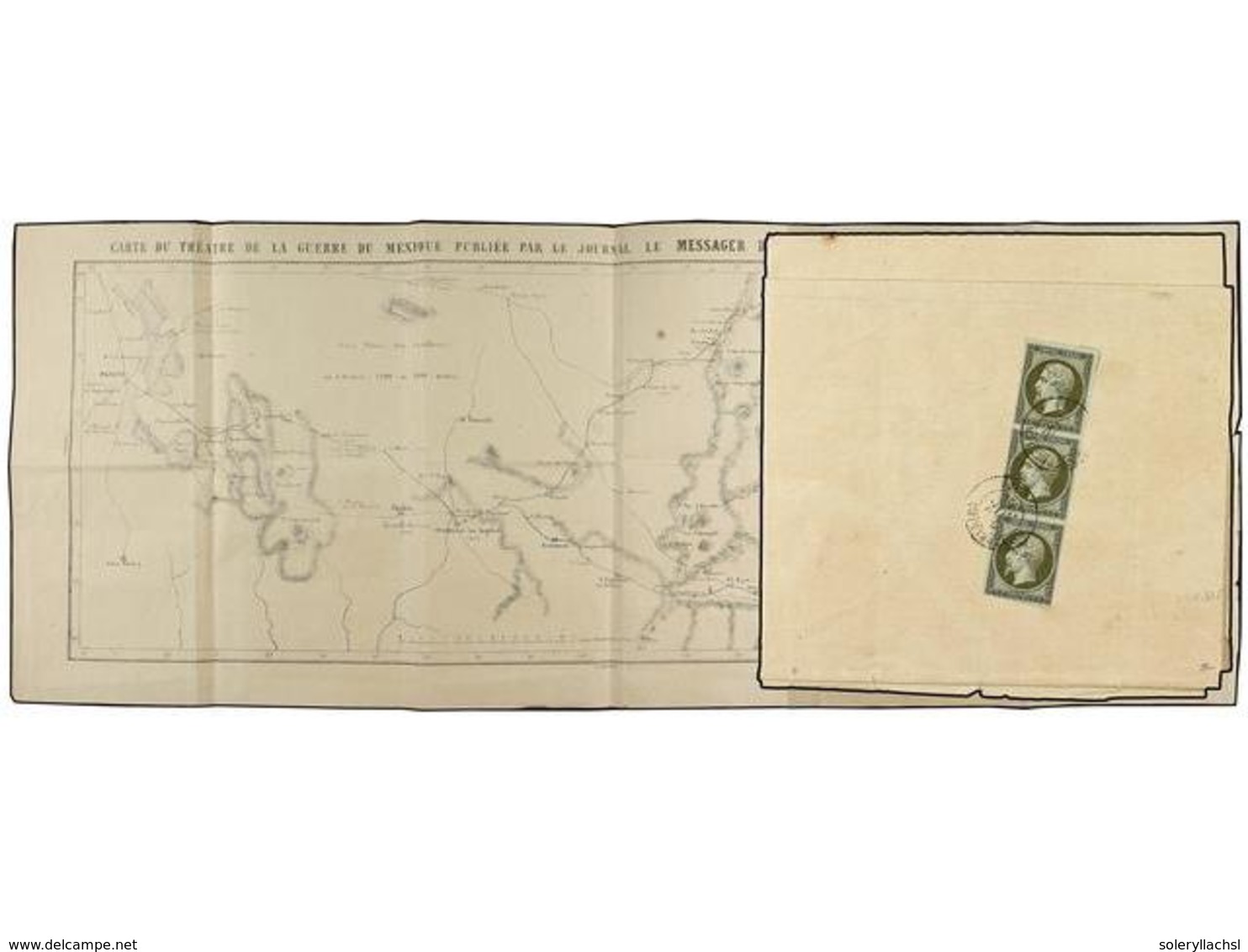 710 MEXICO. Ce.11. 1862 (Nov 7). Superb Map Of Mexico 'Carte Du Theatre De La Guerre Du Mexique' With Diligence Lines, E - Autres & Non Classés