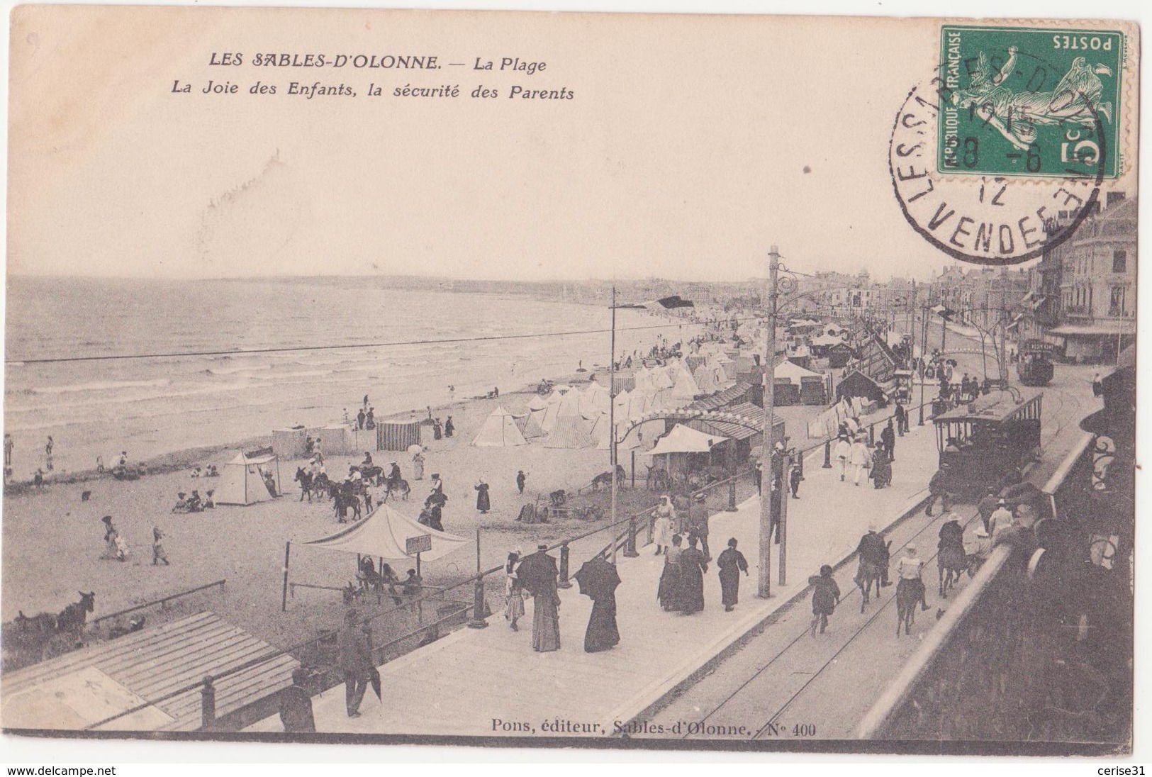 CPA - Sables D'olonne - La Plage, La Joie Des Enfants, La Sécurité Des Enfants - Sables D'Olonne