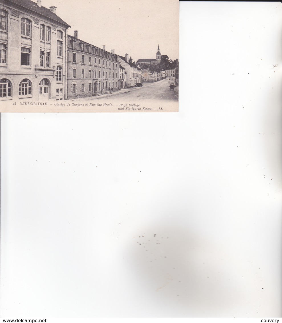 CPA 88 NEUFCHATEAU ,Collège De Garçons Et Rue Ste-Marie. - Neufchateau