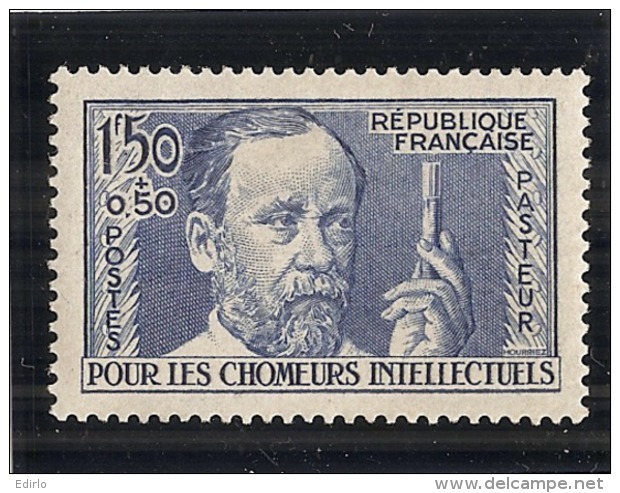 - N 332 Chomeurs Intellectuels -  Pasteur  - Côte 50.00&euro; ** - Neufs
