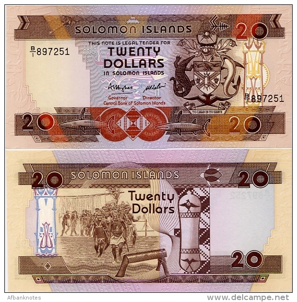 SOLOMON IS.         20 Dollars       P-16a       ND (1986)       UNC - Isola Salomon