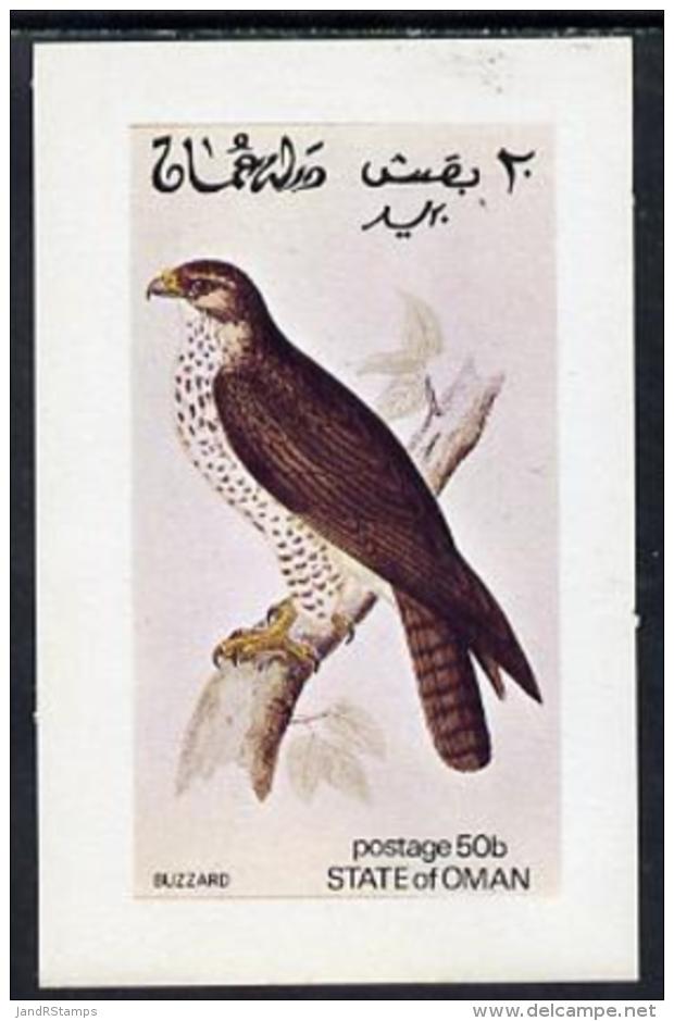 9611 Oman 1972 Birds (Buzzard) Imperf Souvenir Sheet (50b Value) Unmounted Mint - Oman