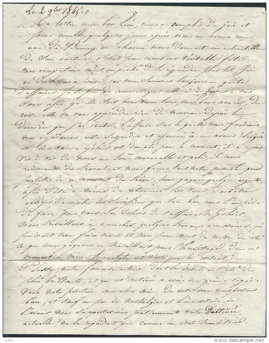 Lettre De Saint Pétersbourg écrite Pour  Paris  En 1845   , Lac De 3 Pages -  Kub2508 - ...-1857 Voorfilatelie