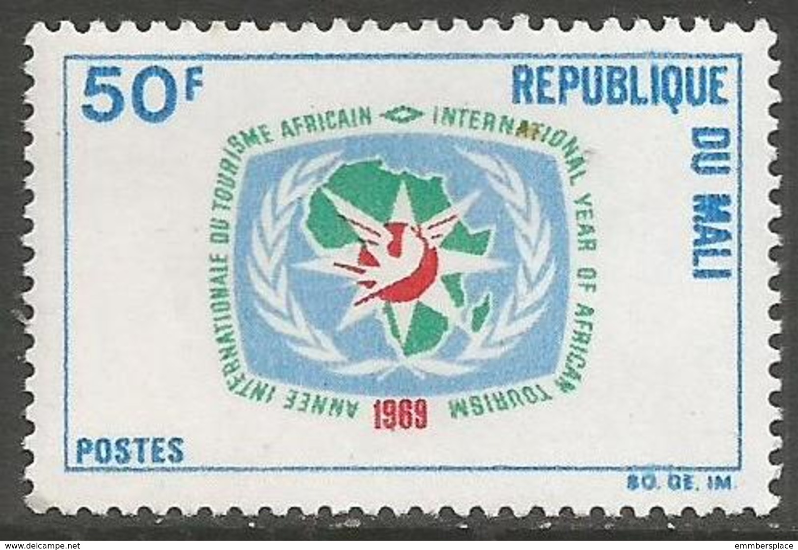 Mali - 1969 African Tourism 50f MNH **   Sc 113 - Mali (1959-...)