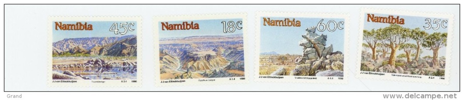 Namibie 1990-Paysage-Arbres-YT 628/31***MNH - Namibie (1990- ...)