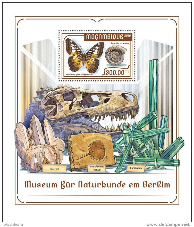 MOZAMBIQUE 2018 MNH** Natural History Museum Berlin S/S - OFFICIAL ISSUE - DH1817 - Musei