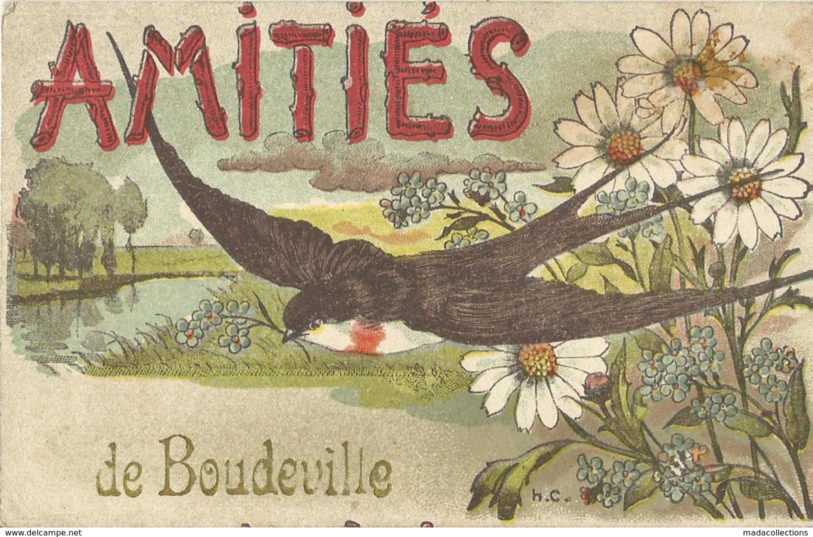 Boudeville (76 - Seine Maritime) Amitiés - Hirondelle - Altri & Non Classificati