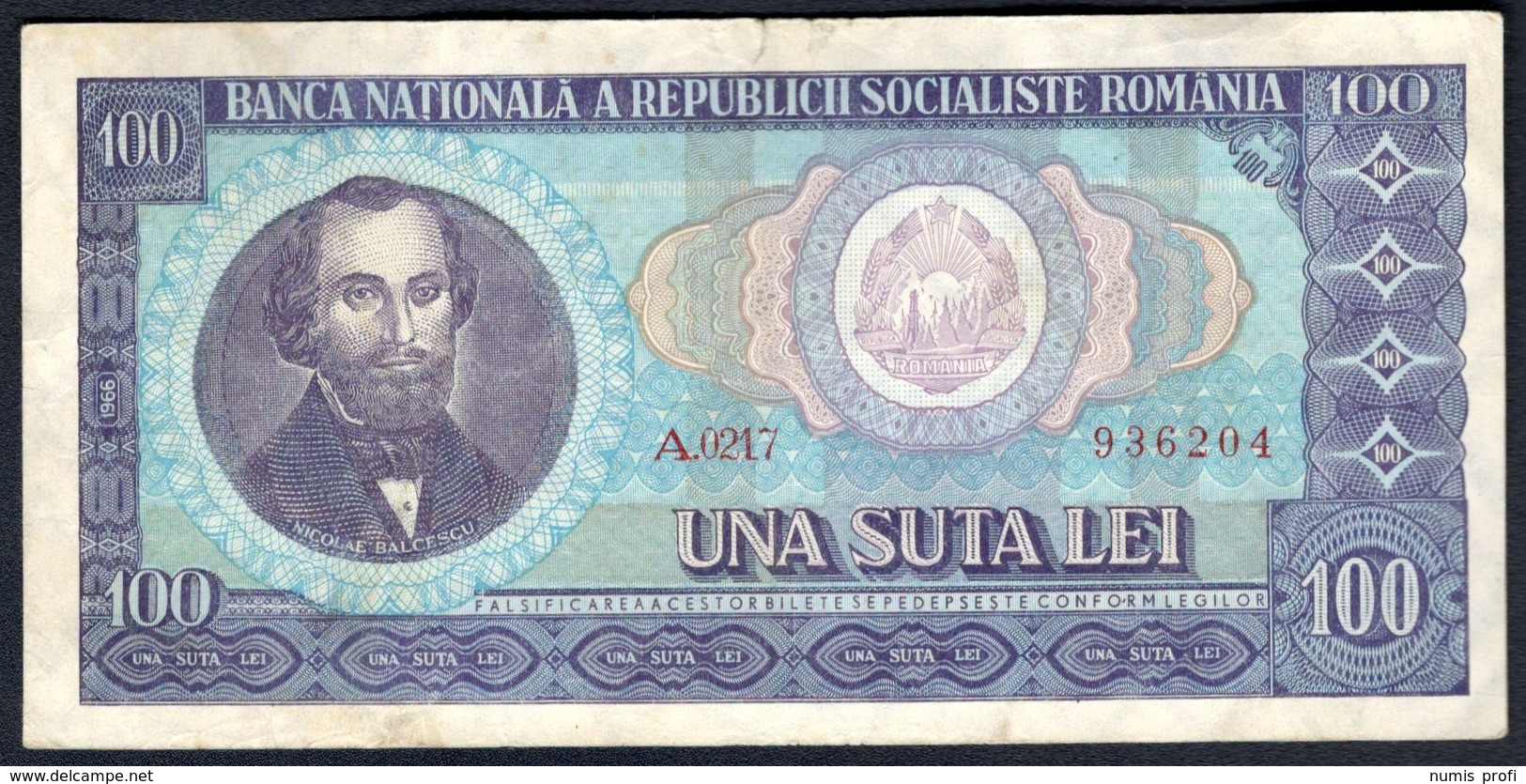 Romania - 100 Lei 1966 - P97 - Rumania