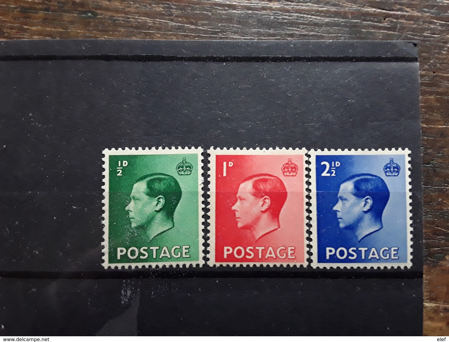 GB King Edward VIII , 1936, 3 Timbres Yvert No 205, 206, 208 Neufs * MH, TB - Unused Stamps