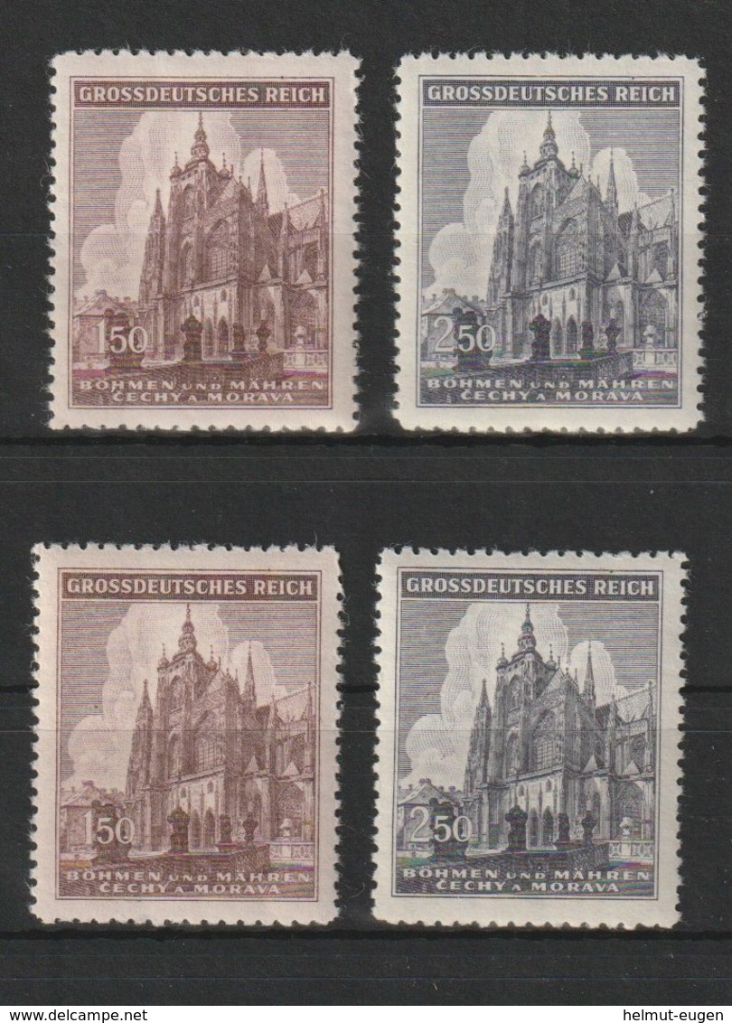 MiNr. 140 - 141 Deutschland Besetzungsausgaben II. Weltkrieg Böhmen Und Mähren       1944, 21. Nov. 600 Jahre St.-Veits- - Unused Stamps