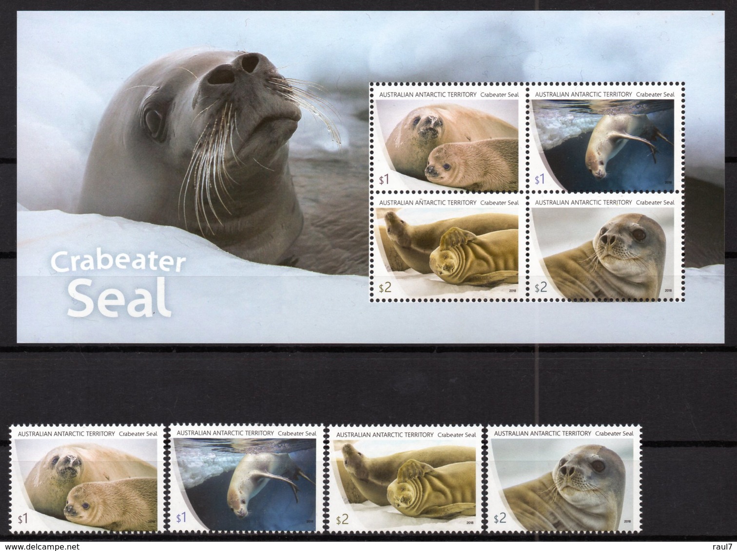 Australian Antarctic A.A.T. ( Australia) 2018 - Faune Polaire, Phoques - 4 Val + BF Neufs // Mnh - Unused Stamps