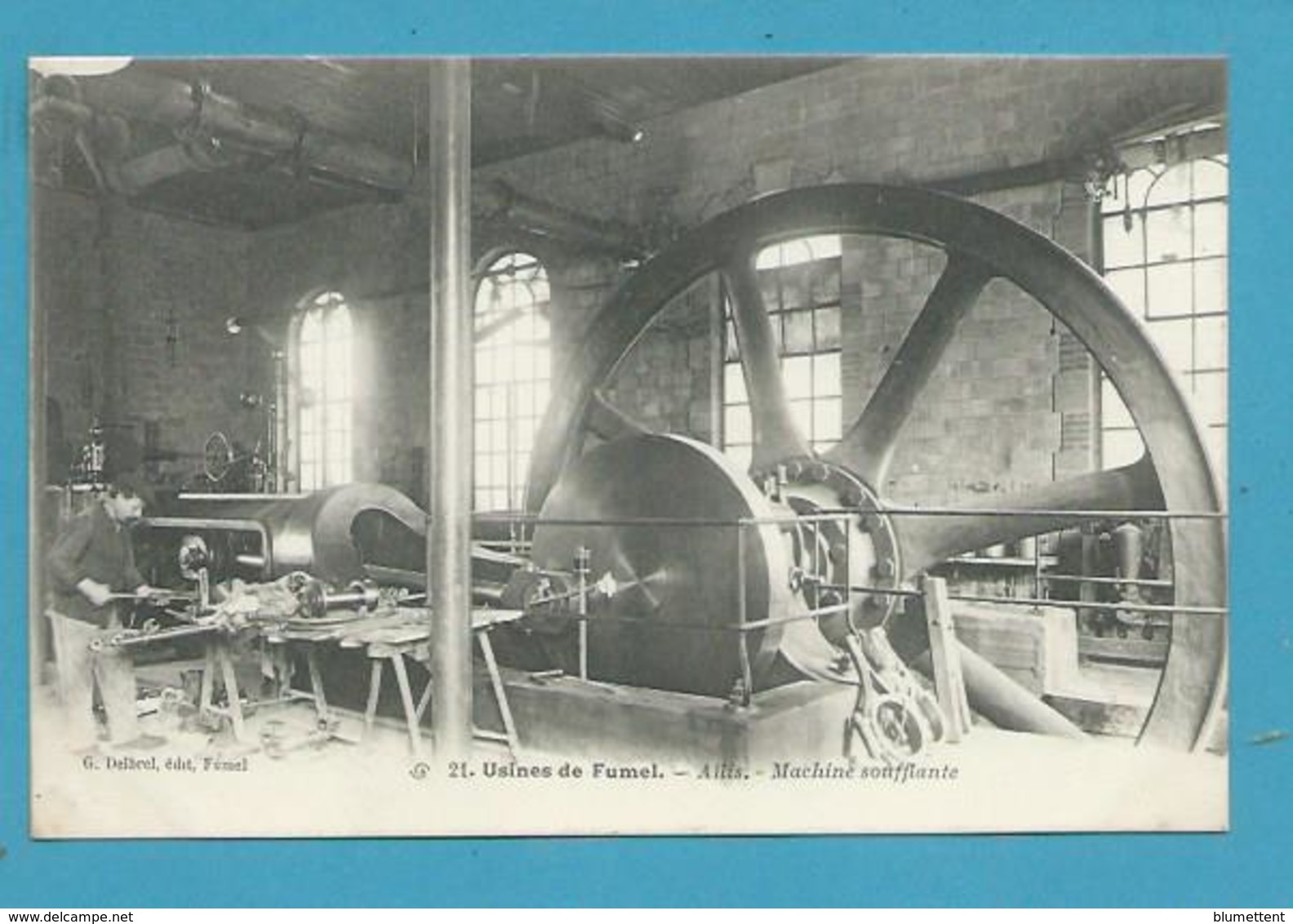 CPA Métier Ouvrier Machine Soufflante Usines - Allis  FUMEL 47 - Fumel