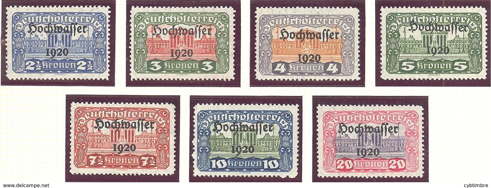 Autriche: Yvert N° 245/251*; MH - Unused Stamps