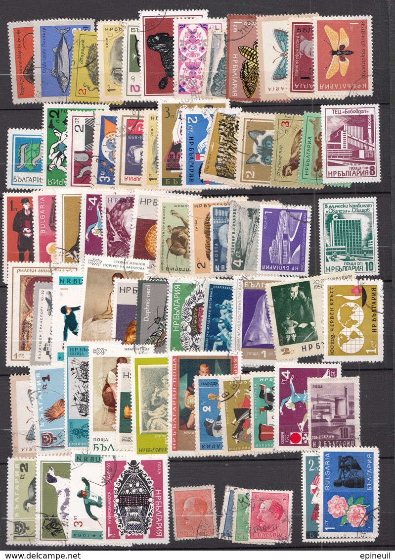 BULGARIE ° LOT DE 70 TIMBRES OBLITERES DIFFERENTS - Collections, Lots & Series