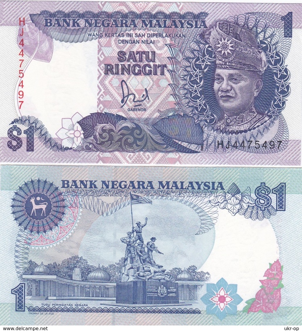 Malaysia - 1 Ringgit 1989 AUNC Pick 27b Ukr-OP - Malaysia