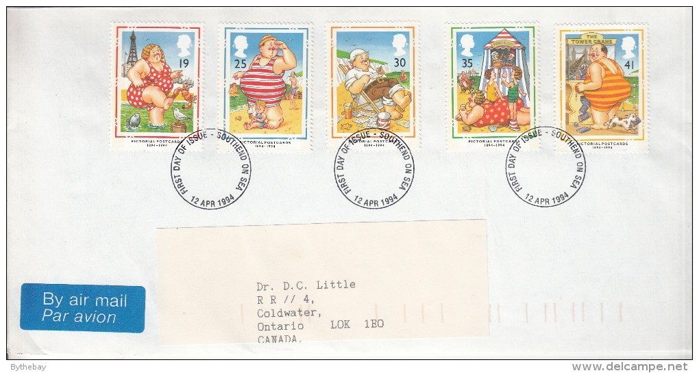 Great Britain FDC Scott #1553-#1557 Set Of 5 Victorian Picture Postcards - Centenary - 1991-2000 Em. Décimales