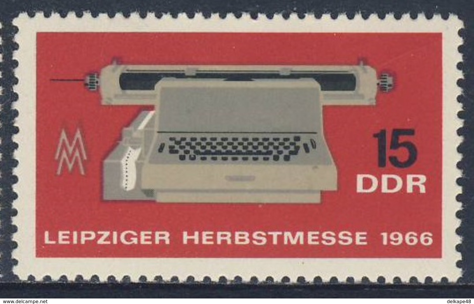 DDR Germany 1966 Mi 1205 YT 908 ** Electric Writer / Elektrische Schreibmaschine Mit Streifenlocher Messezeichen - Telecom