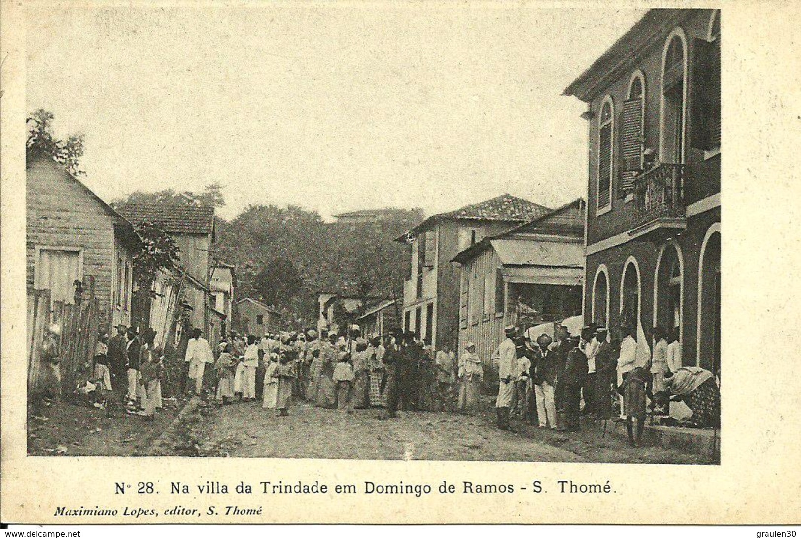 Na Villa Da Trindade Em Domingo De Ramos    -Editor Maximiano Lopez N°28 - Sao Tome Et Principe