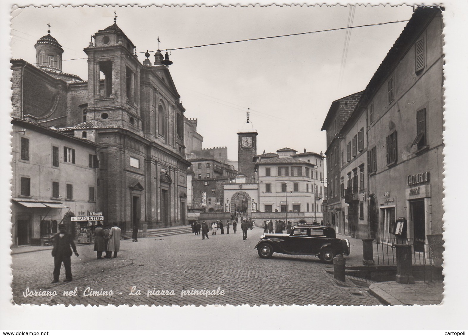 ^ SORIANO NEL CIMINO VITERBO LA PIAZZA PRINCIPALE AUTO CAR  257a - Viterbo