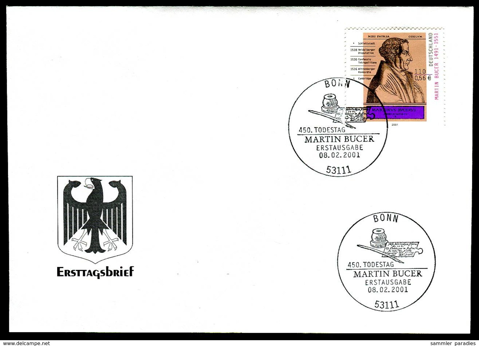 40707) BRD - Mi 2169 - FDC - 110Pf/56C        Martin Bucer - Sonstige & Ohne Zuordnung