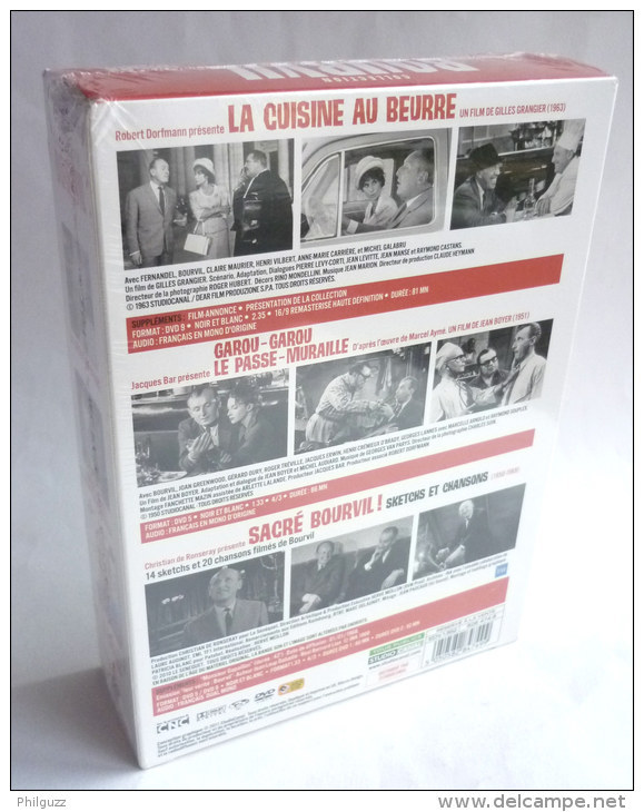 COFFRET BOURVIL -  4 DVD -  NEUF !!! Cuisine Au Beurre - Garou-garou - Sacré .. Neuf Sous Sachet Scellé - Cómedia