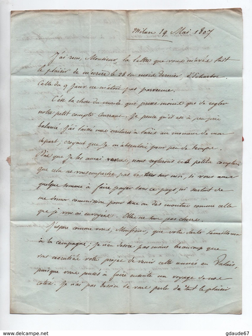 LETTRE Avec MP ARMEE D'ITALIE N°1 Pour ANGERS - Sellos De La Armada (antes De 1900)