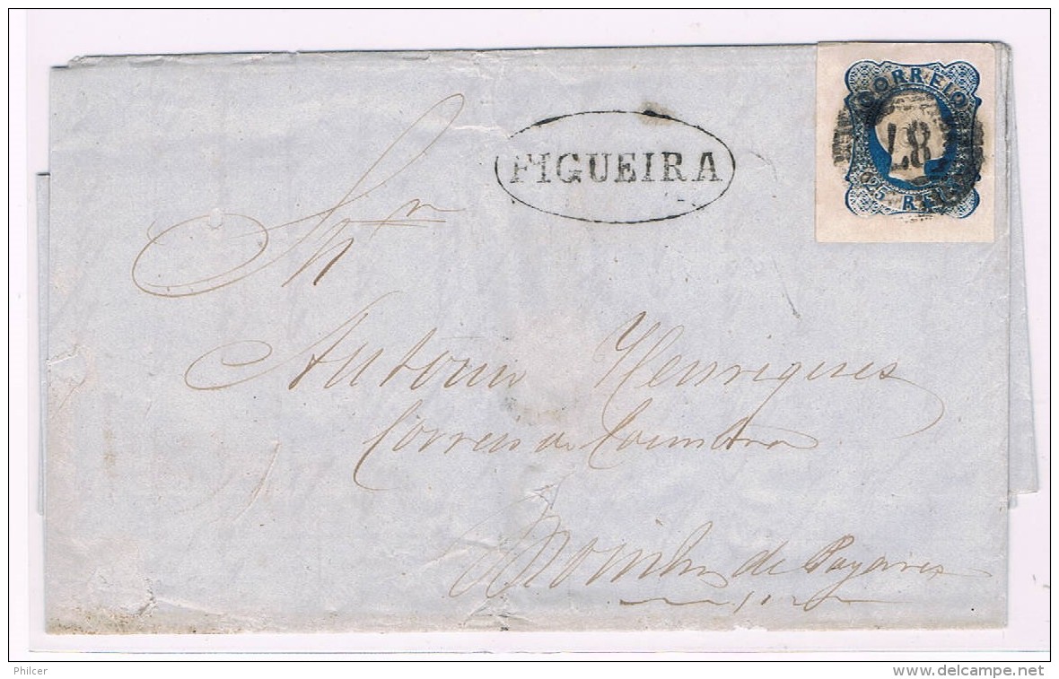 Portugal, 1856, # 12 - I, Figueira-Moinhos De Bayones - Lettres & Documents