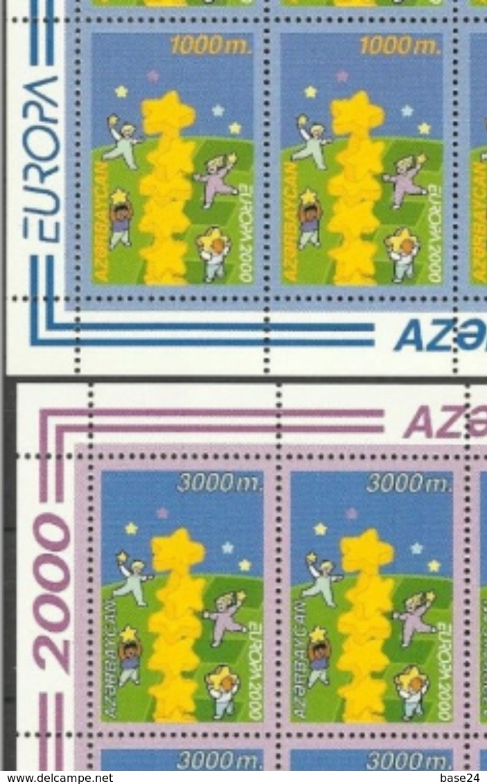 2000 Azerbaijan EUROPA CEPT EUROPE 10 Serie Di 2v. MNH** In Minifoglio Minisheet - 2000