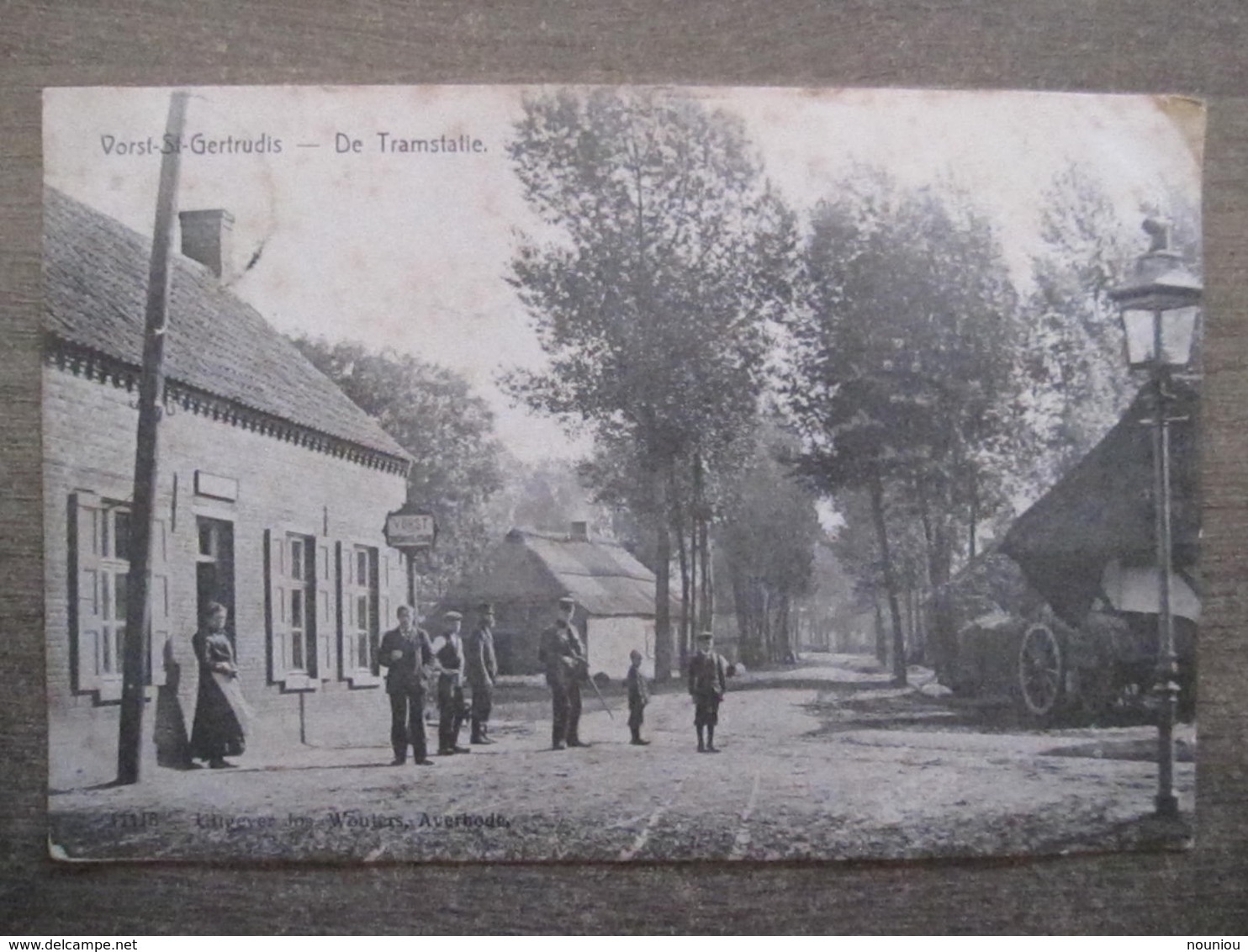 Cpa Vorst-St-Gertrudis (Vorst Laakdal) - De Tramstatie Gare Tram - Uit. Wouters Averbode Cachet étoile Fortune 296 1909 - Laakdal