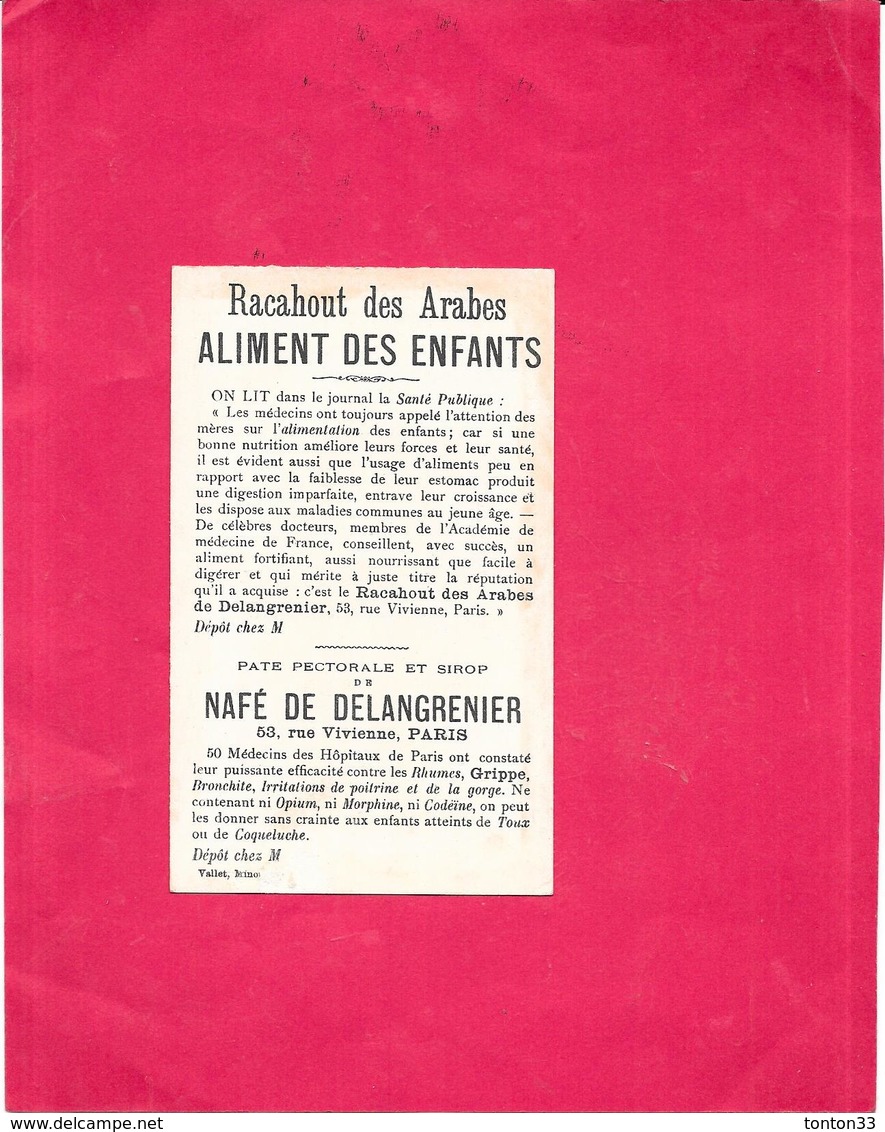 CHROMO RACAHOUT Des ARABES Pate Pectorale Et Sirop NAFE De DELANGRENIER à PARIS - Fillette  - BARA - - Other & Unclassified