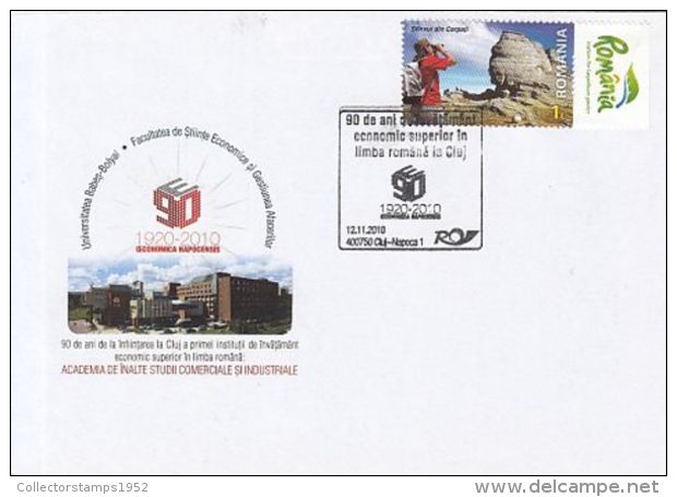 71124- CLUJ NAPOCA BABES BOLYAI UNIVERSITY, ECONOMICS COLLEGE, SPECIAL COVER, 2010, ROMANIA - Brieven En Documenten