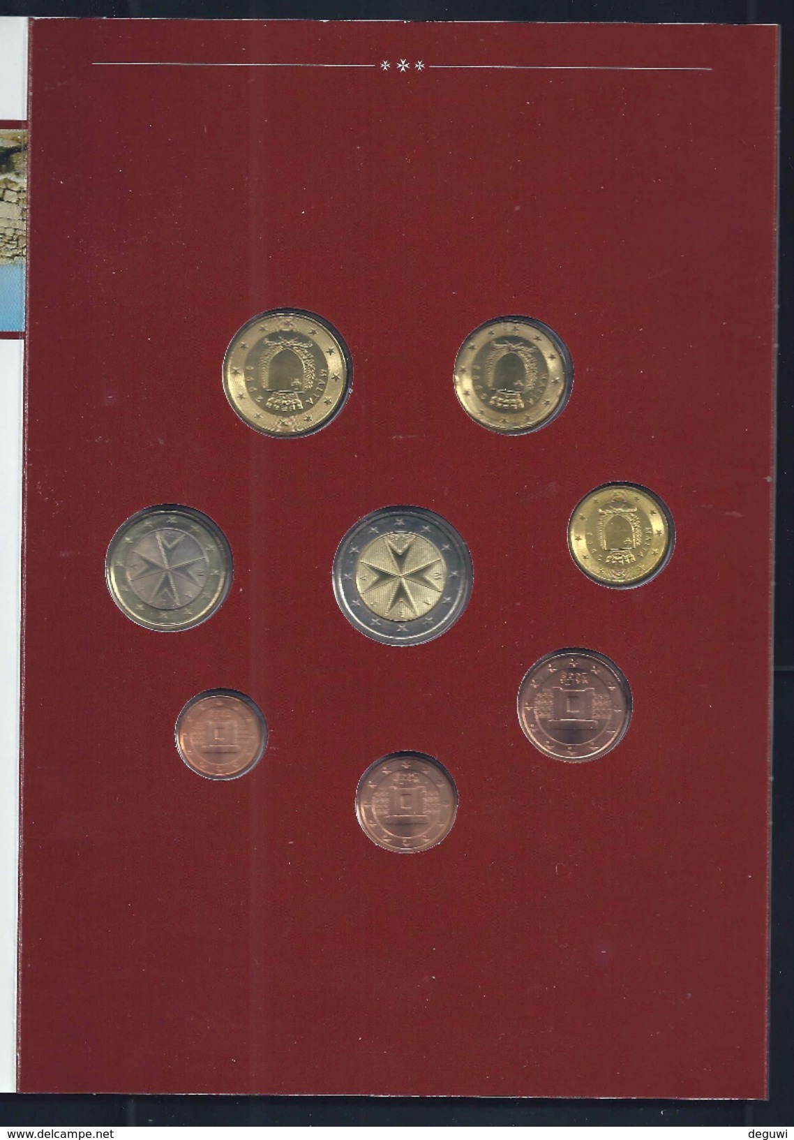 MALTA 2008 Stgl./UNC Kursmünzensatz Im DIN A 5-Folder MDM - Malta